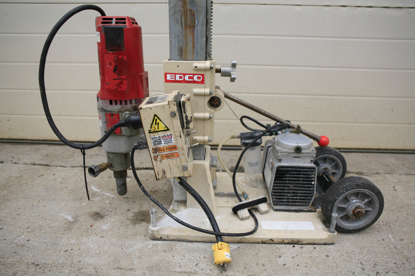 EDCO Core Drill Rig with Vacuum & Stand