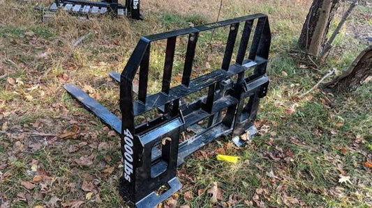 NEW ANSUNG 48" HEAVY DUTY SKID STEER LOADER WALK THRU PALLET FORKS