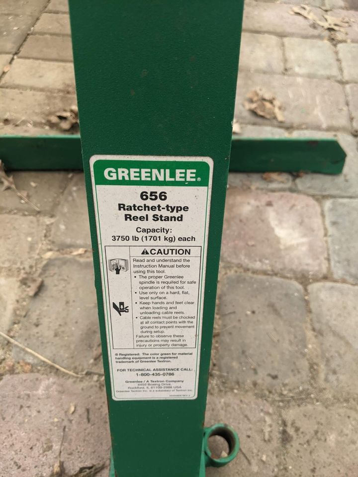 Greenlee Ratcheting Reel Stand Model 656