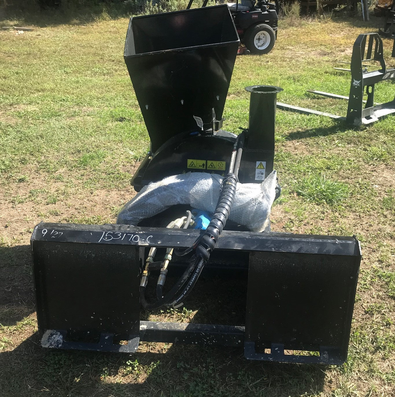 SSBX42S 4'' 15HP Wood Chipper Skid Steer Attachment Mulcher Shredder