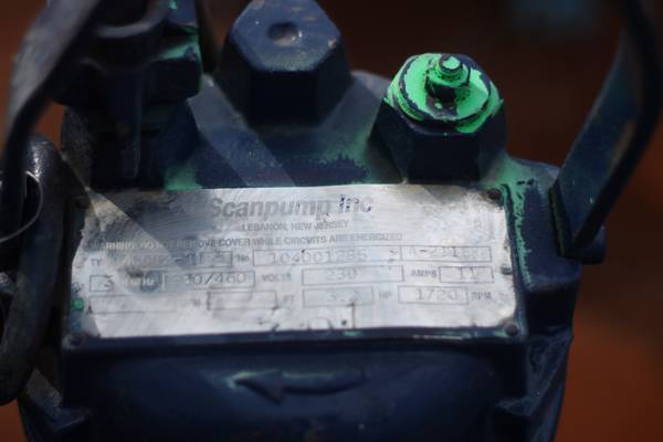 SCANPUMP SUBMERSIBLE PUMP 3.2 HP 3 PHASE