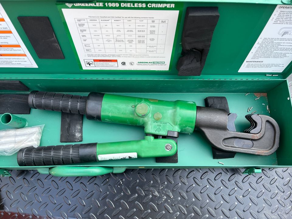 Greenlee 1989 Dieless Hydraulic Crimper