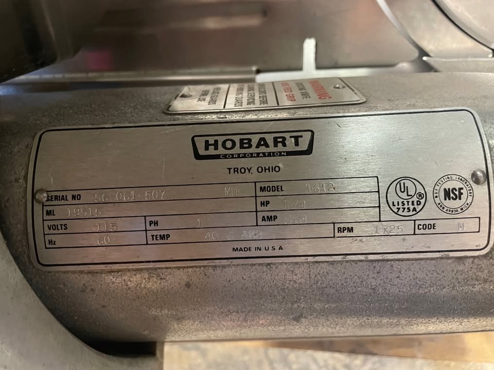 HOBART 1612 COMMERCIAL SLICER