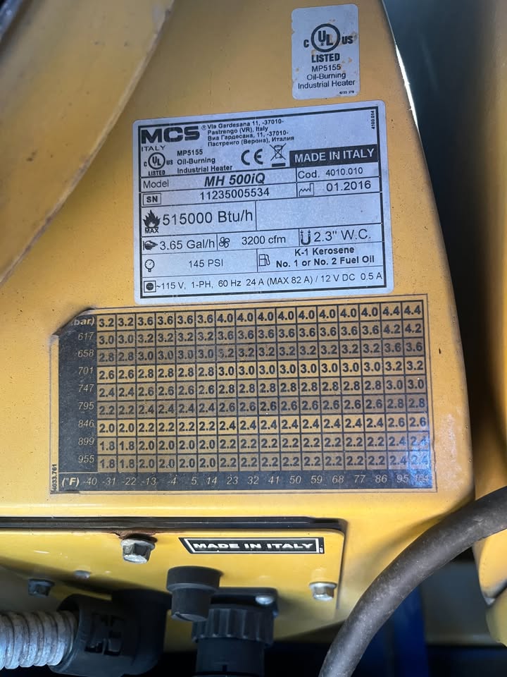 2018 Allmand Construction Heater Maxi Heat 500IQ