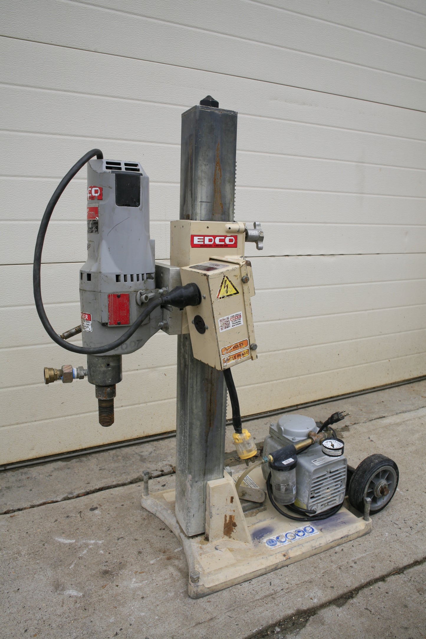 Edco Core Drill Rig with Stand & Vacuum Pump