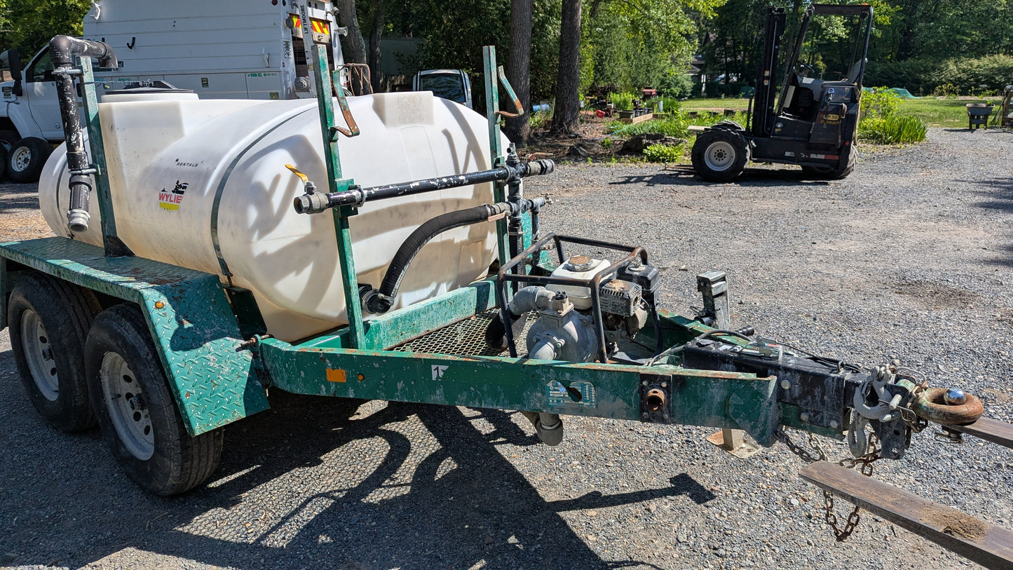2019 Wylie 500 Gallon t/a Water Tanker Trailer