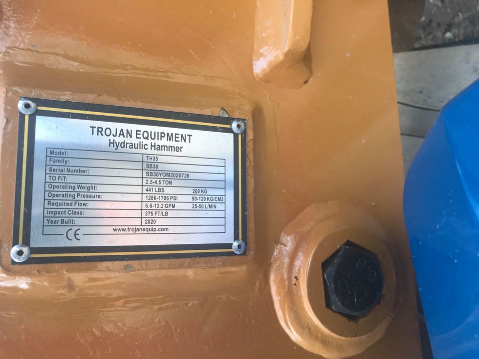 TROJAN CL35 HYDRAULIC HAMMER FOR SKID STEER BOBCAT