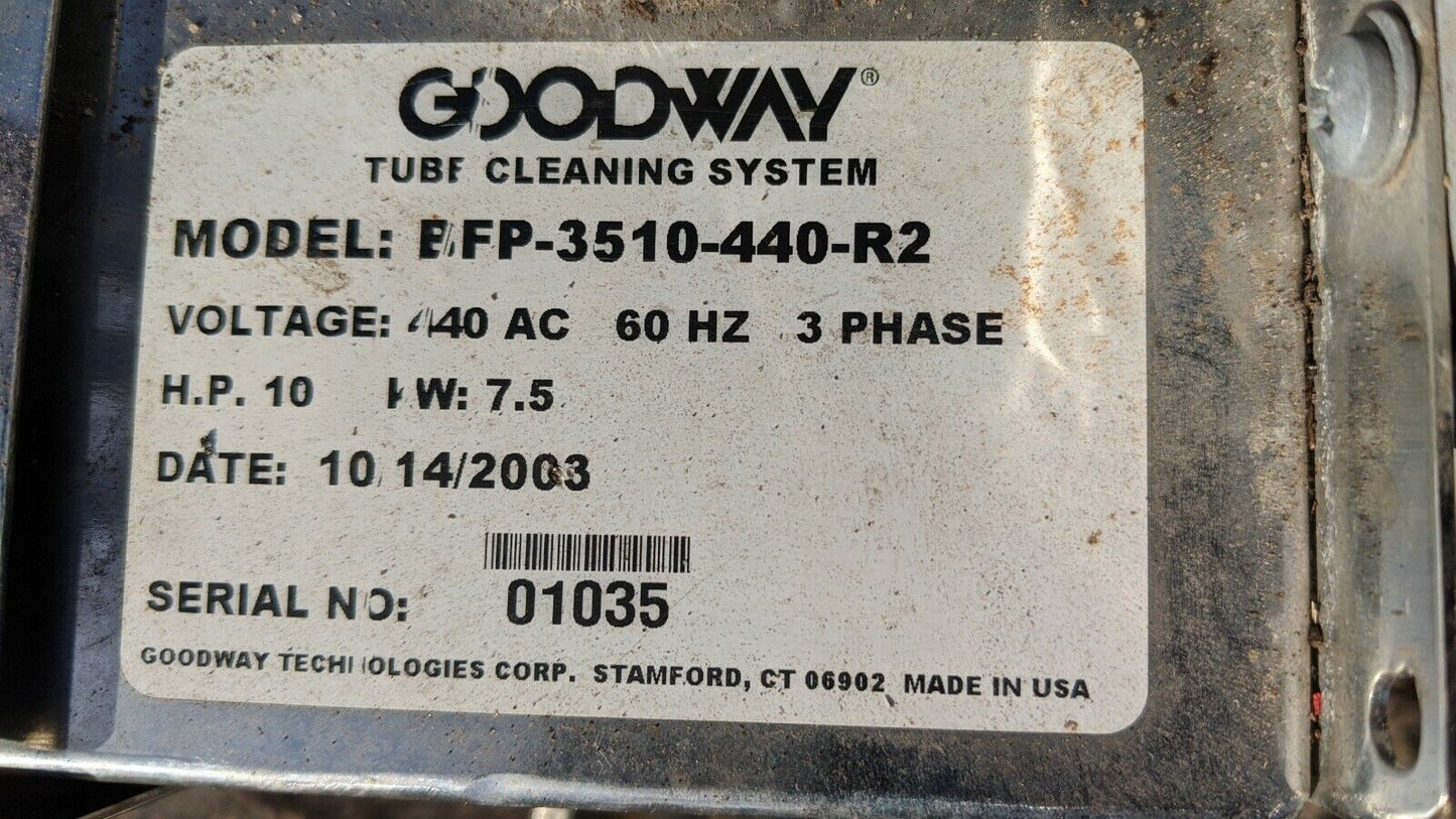 Goodway Surface Condenser Tube Cleaning System BFP-3510-440-R2